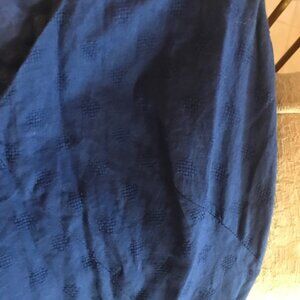 Jcrew Blue pleated sleevless Vneck Dress